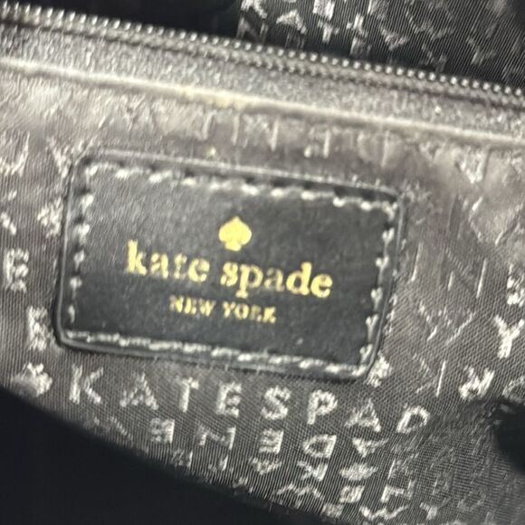 Kate Spade New York Black & White Checkered Satchel Crossbody Bag Structured - Picture 9 of 14